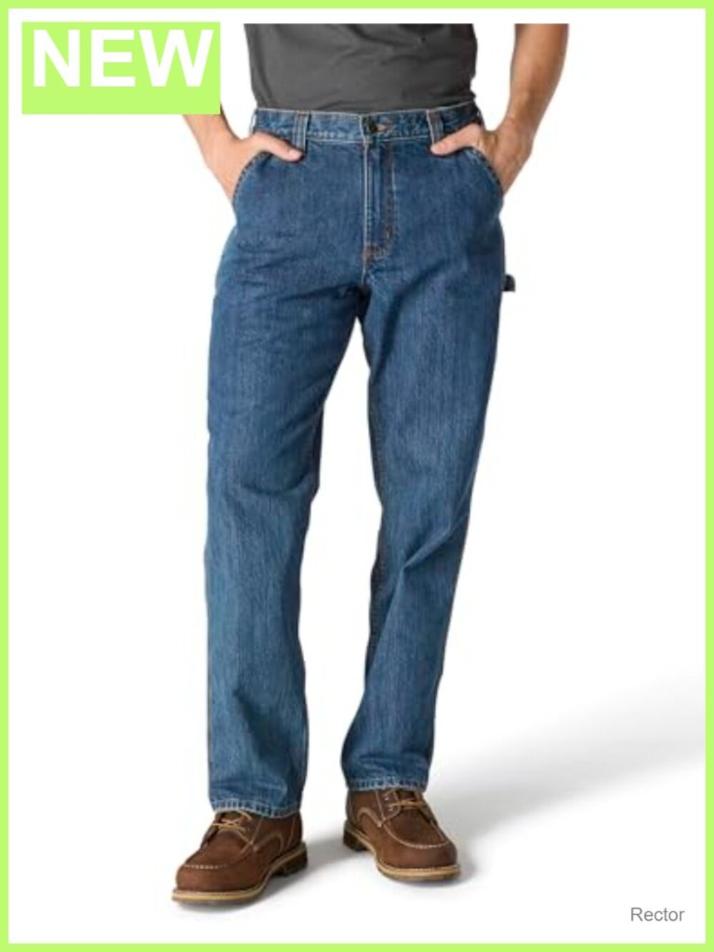 Carhartt Men's Loose Straight Denim Dungaree Work Jeans 100% Cotton